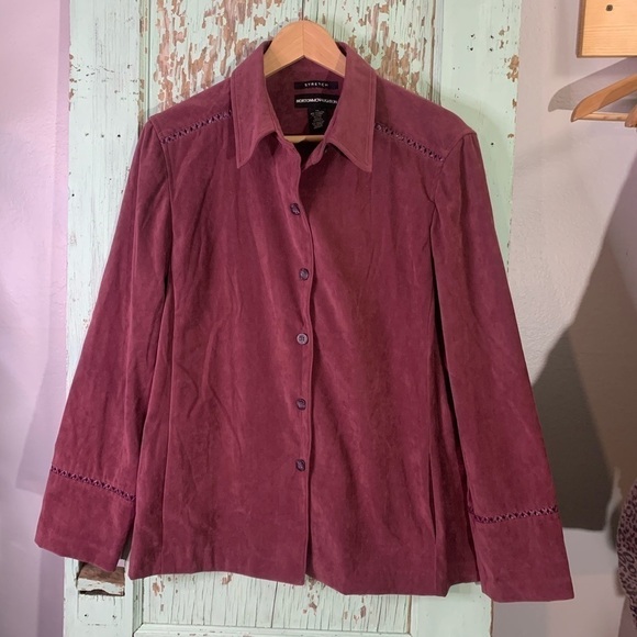 Norton McNaughton Jackets & Blazers - Women’s Norton McNaughton maroon suede jacket with pockets